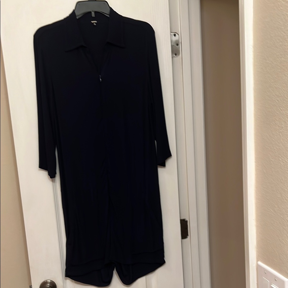 Navy Blue zip up shirts jumpsuit Monroe